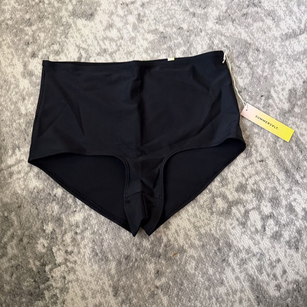 Summersalt Classic High Rise Bikini Shorts Black US6